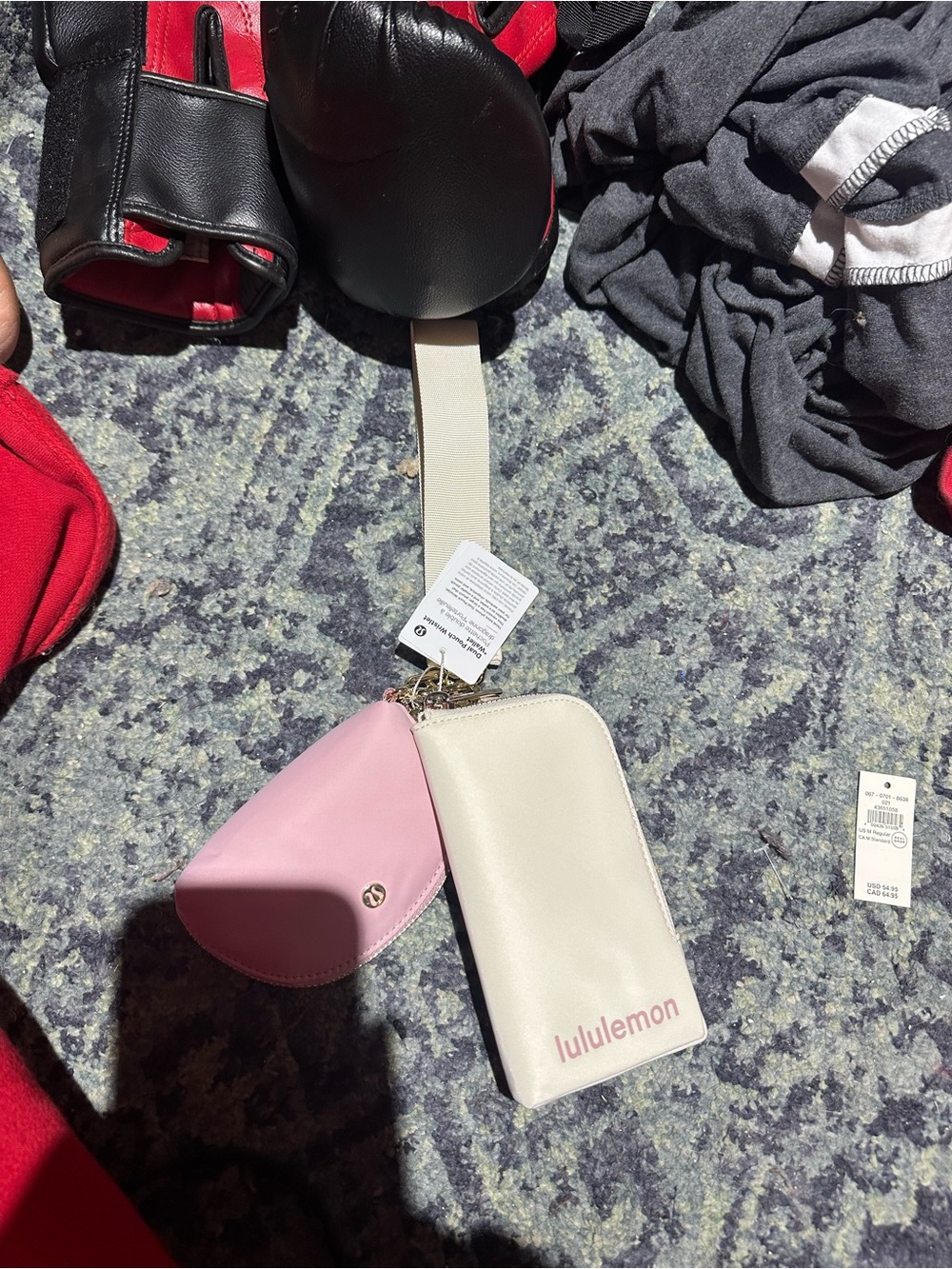 lululemon athletica Pink & Cream Wristlet Wallet Set